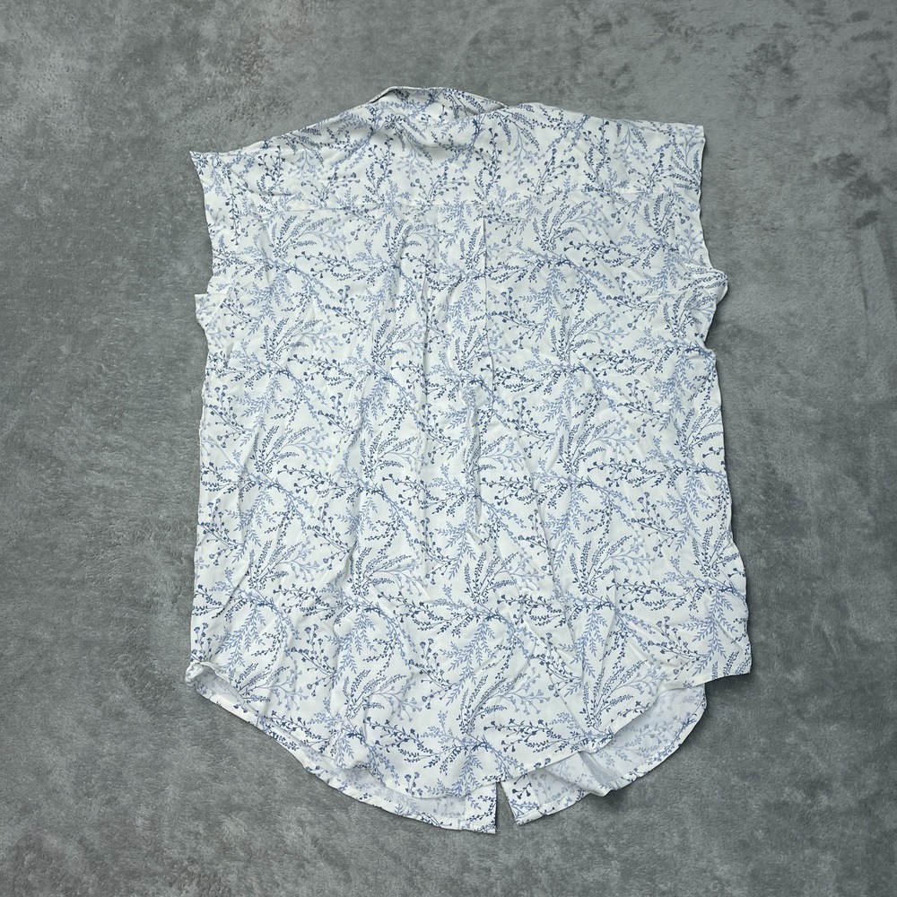 💥 JACHS Girlfriend Women's L Blouse White Rayon H0517 - Picture 8 of 8